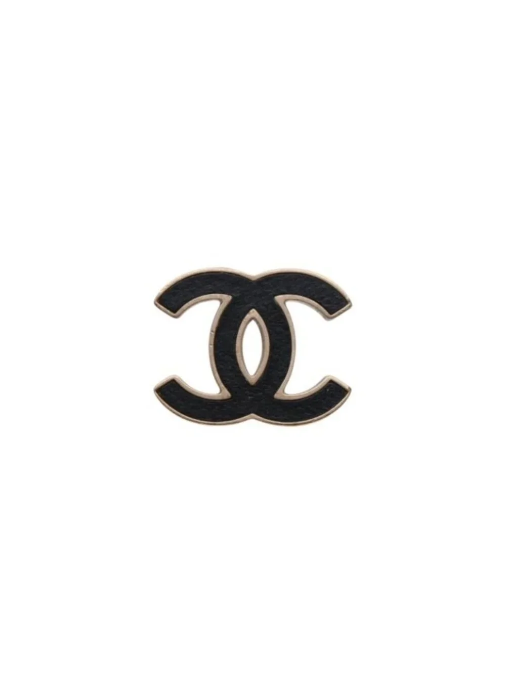 Chanel CC Logo Earrings Gold Black